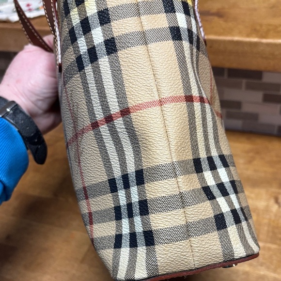 Burberry Beige and Brown Plaid Satchel - Picture 6 of 15